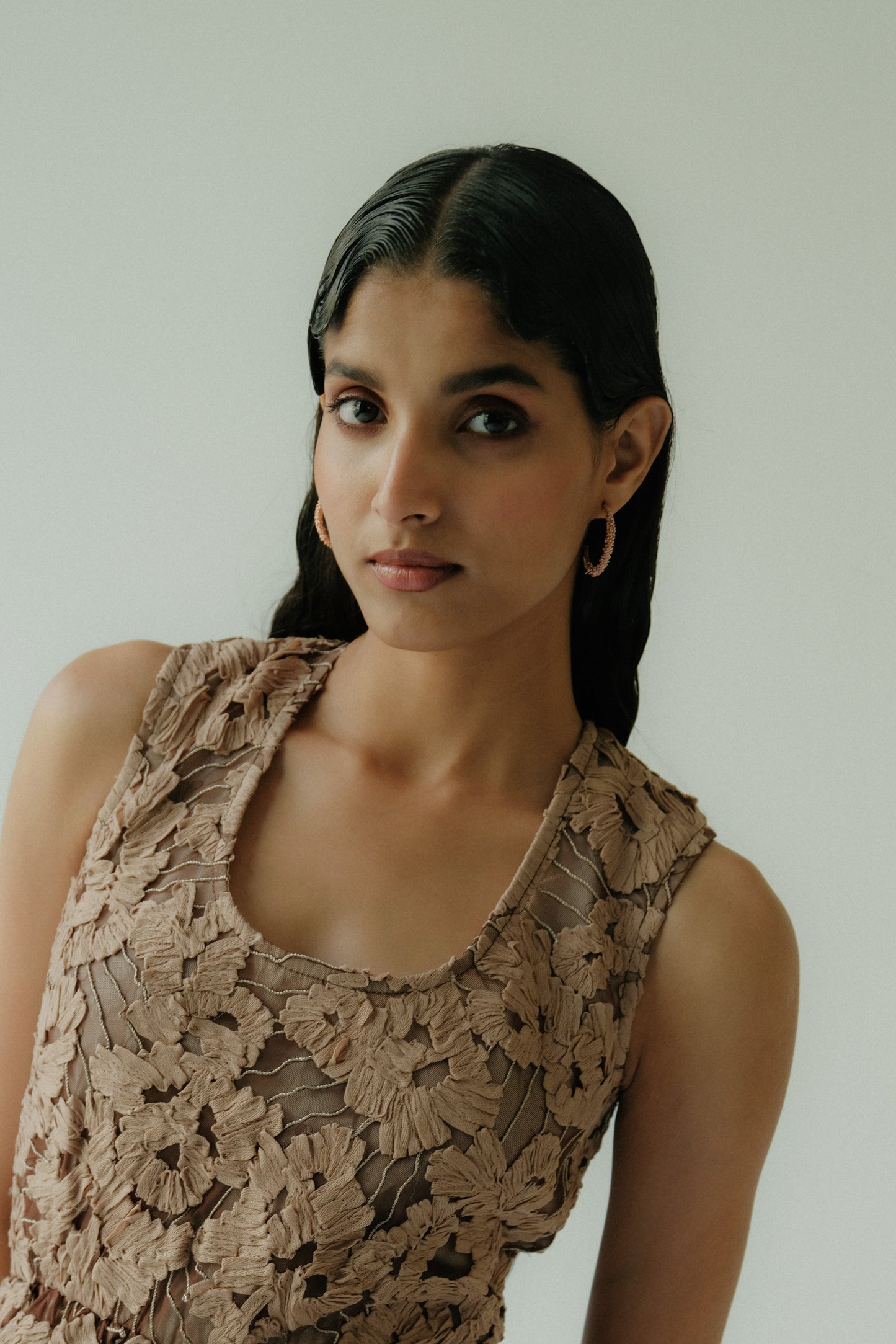 Half Moon Hoops Rose Gold