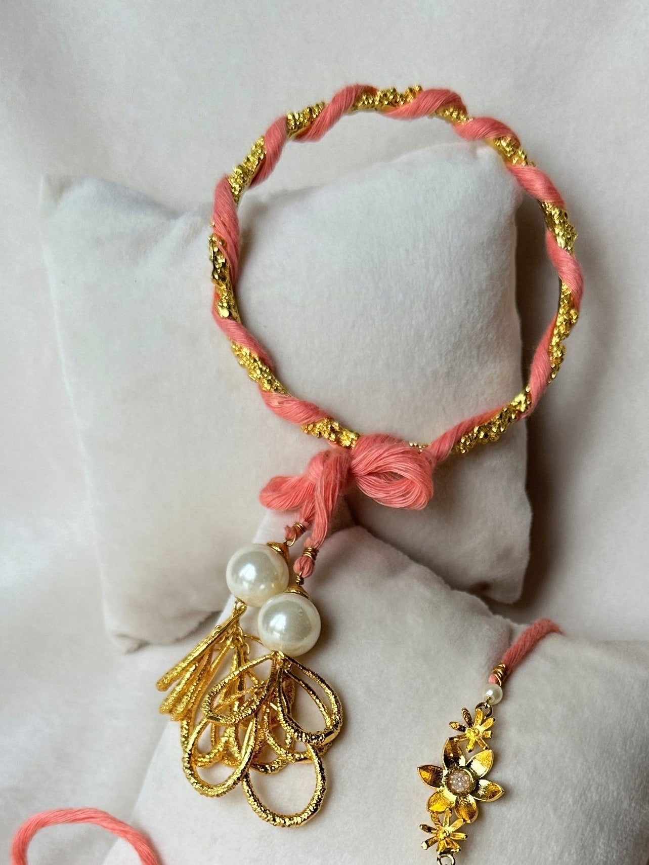 Lumba Latkan Bangle Gold Pink