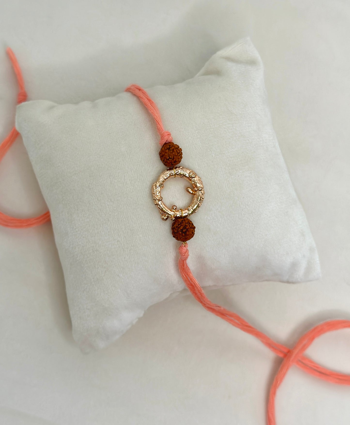 Mudra Rakhi Rose Gold and Pink