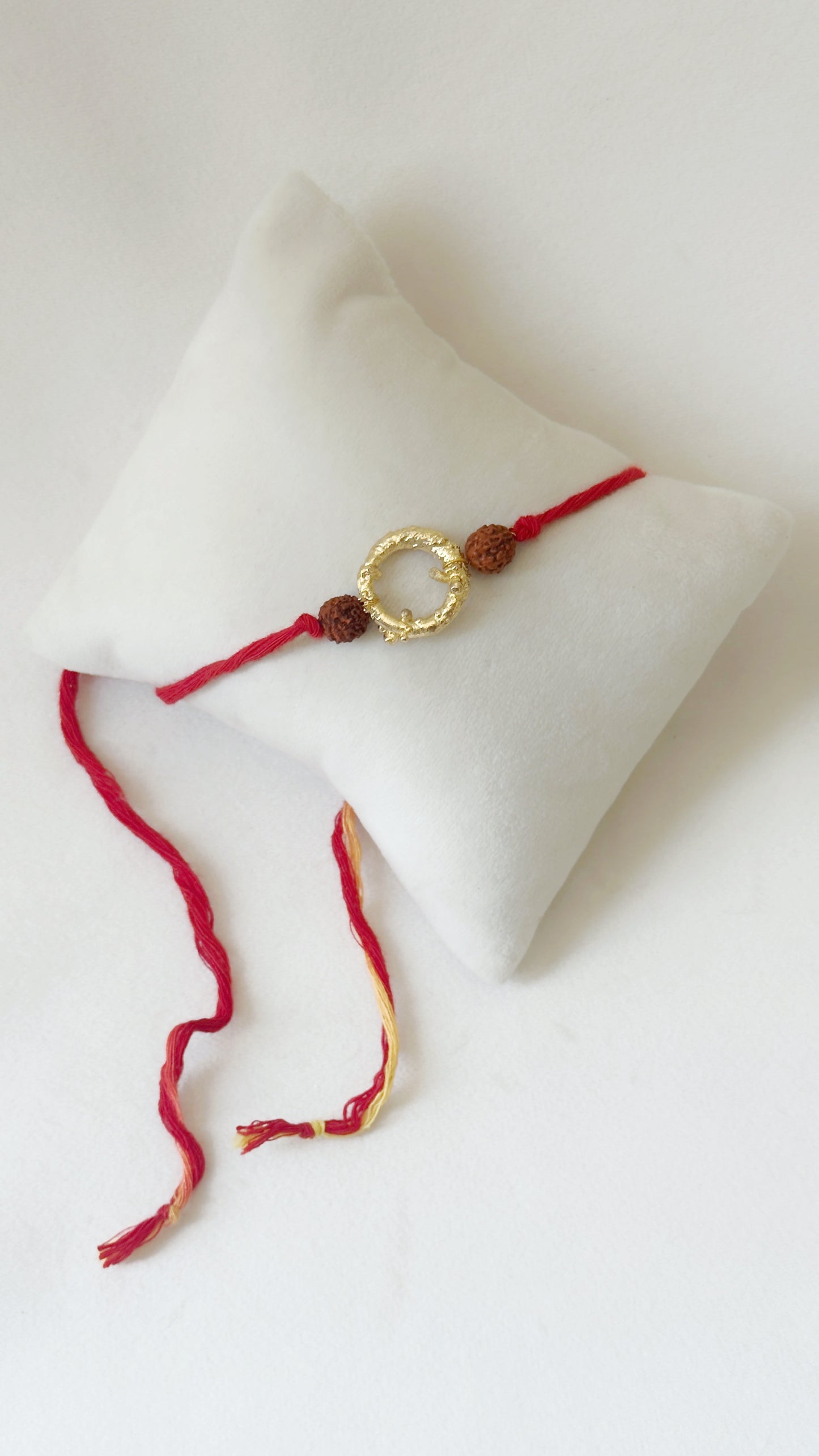 Mudra Rakhi Gold and Red