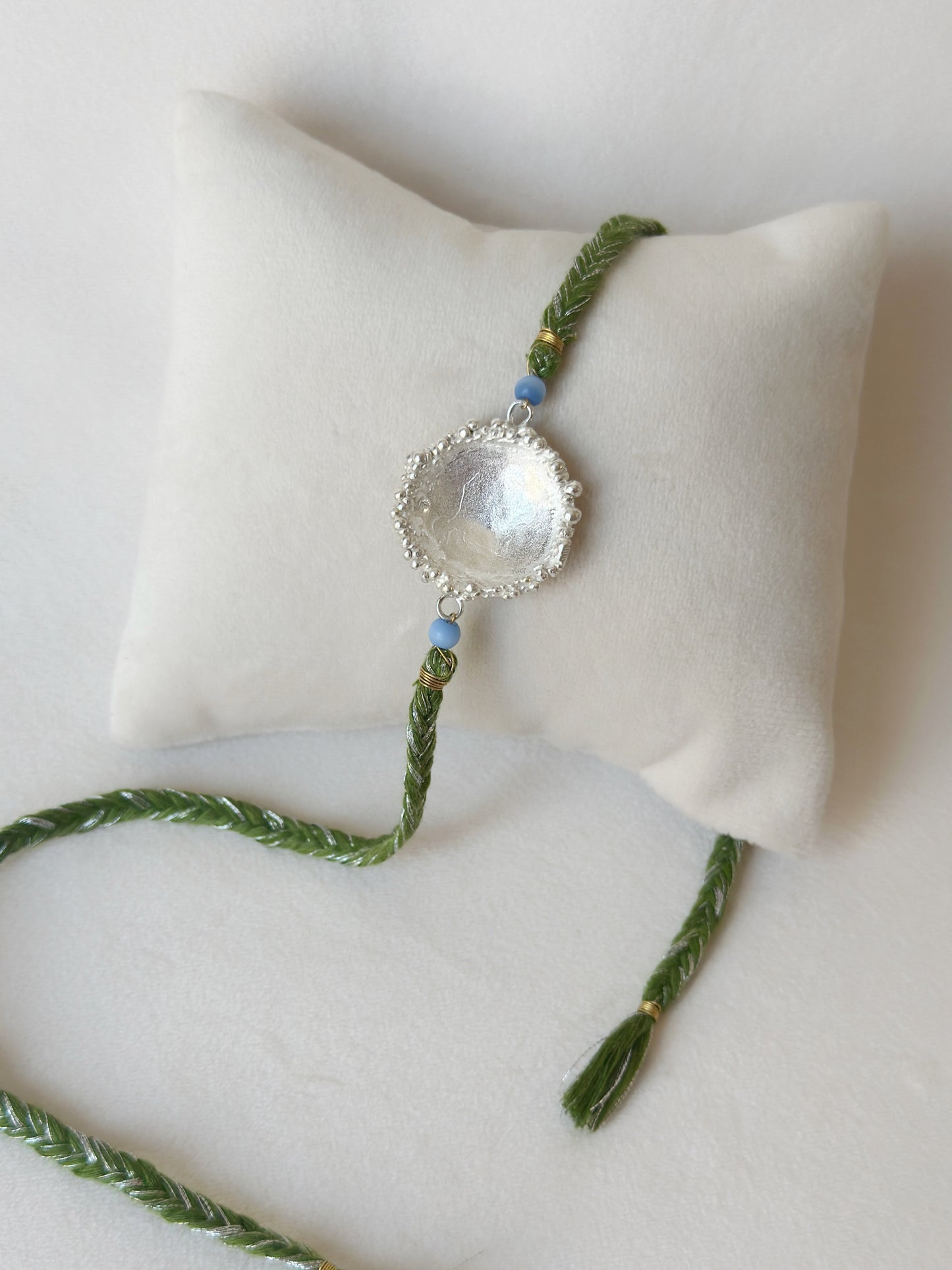 Surya Rakhi Silver and Green