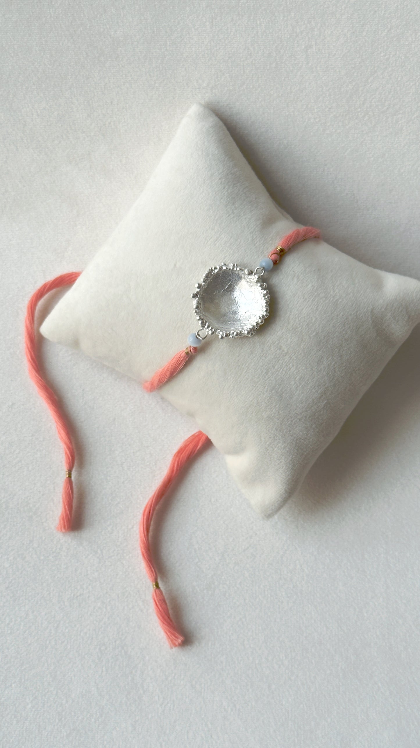 Surya Rakhi Silver and Pink