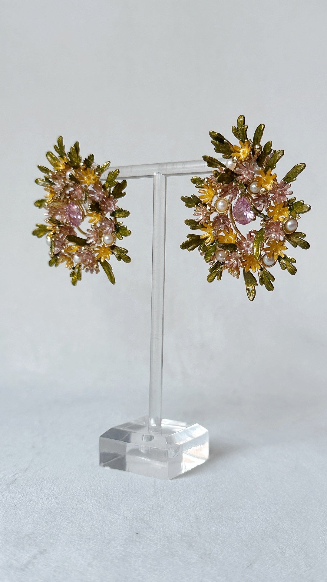 Enchanted Glade Earrings - Pastel Garden