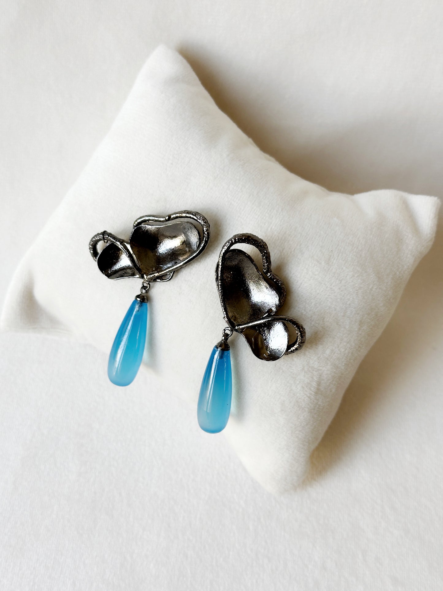Wings of Spring Butterfly Chalcedony Drops