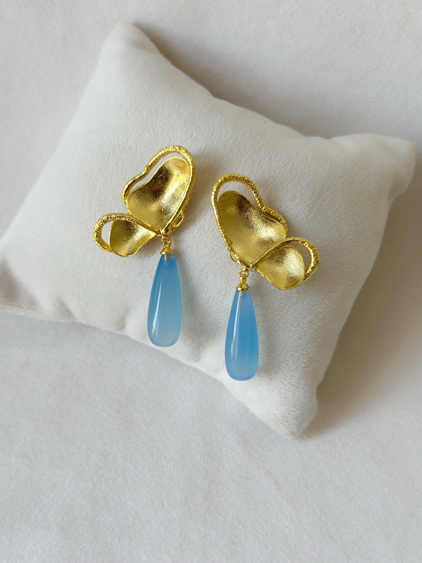 Wings of Spring Butterfly Chalcedony Drops