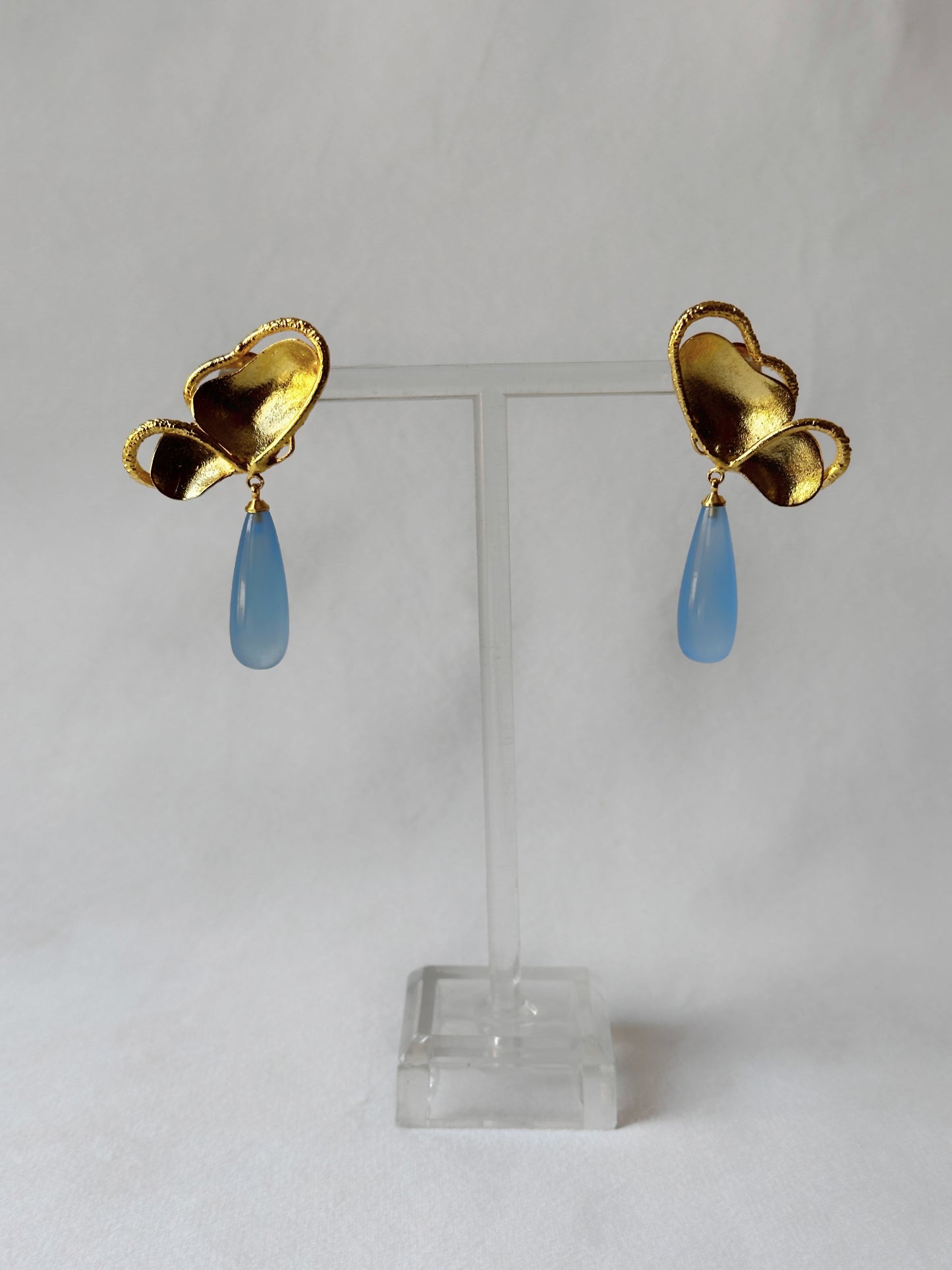 Wings of Spring Butterfly Chalcedony Drops