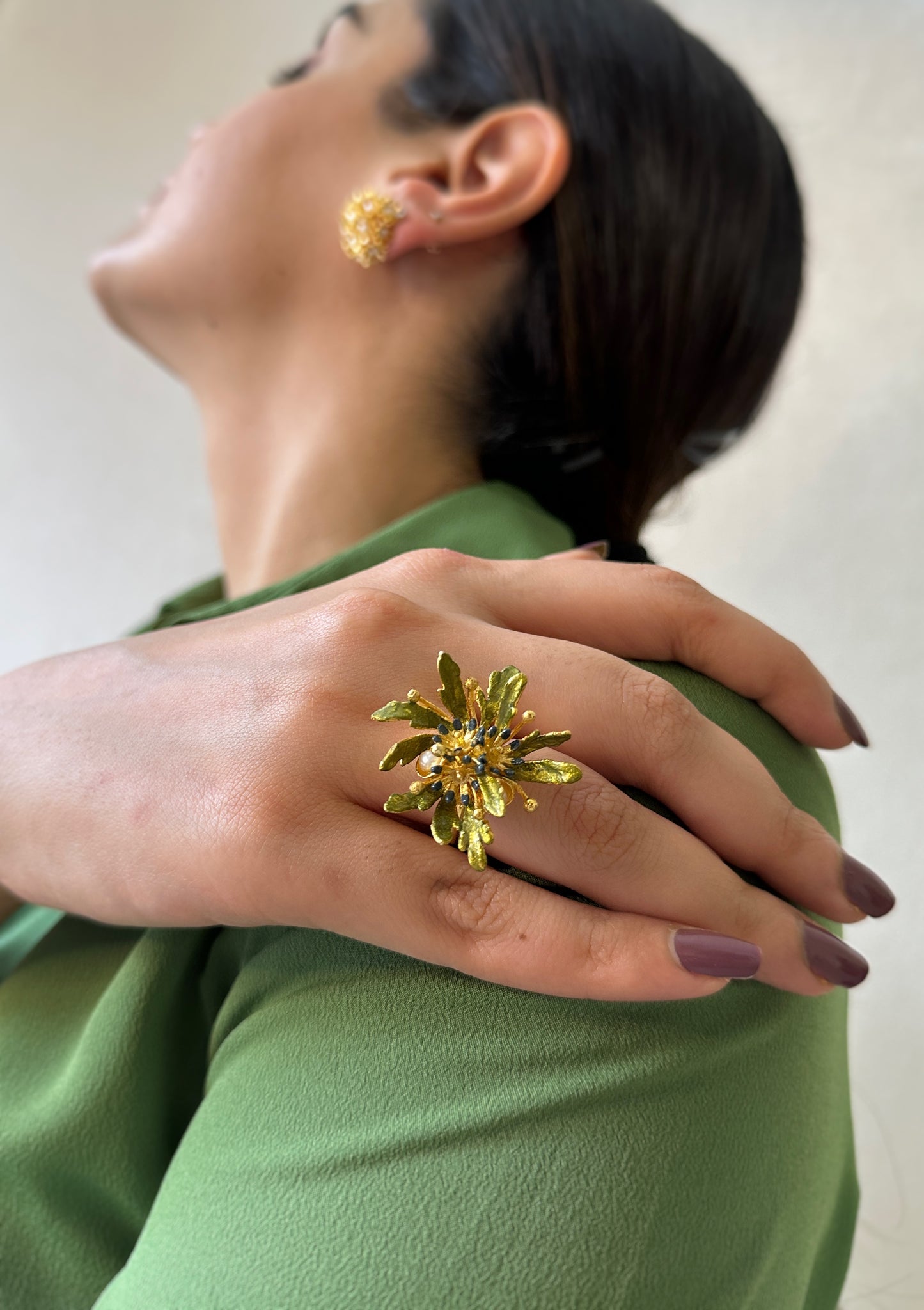 Flowerburst Ring - Forget-me-not Blue