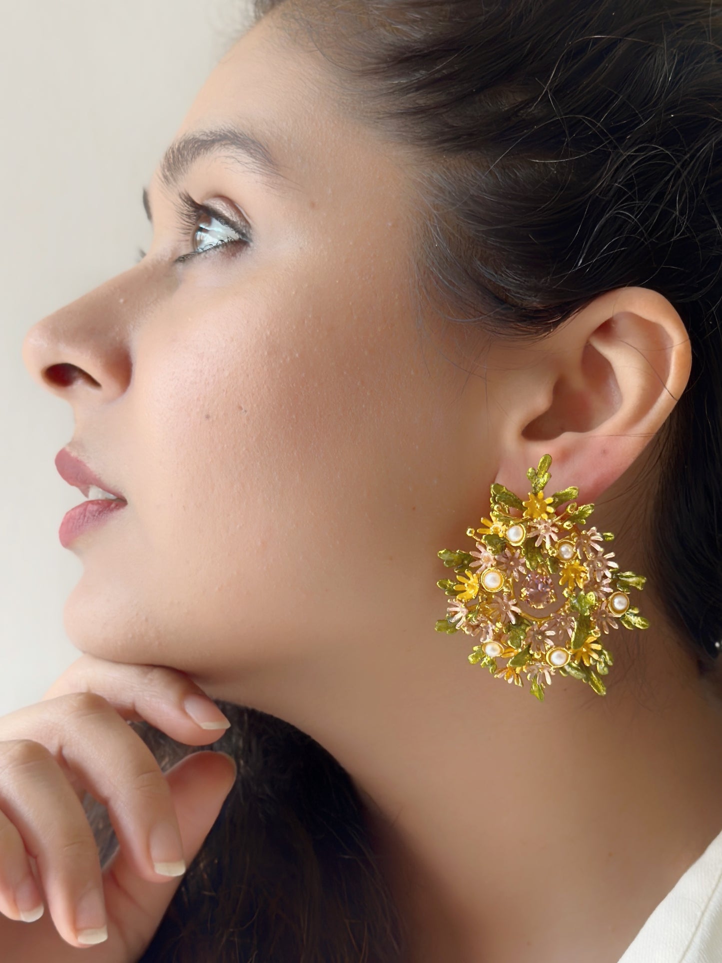 Enchanted Glade Earrings - Pastel Garden
