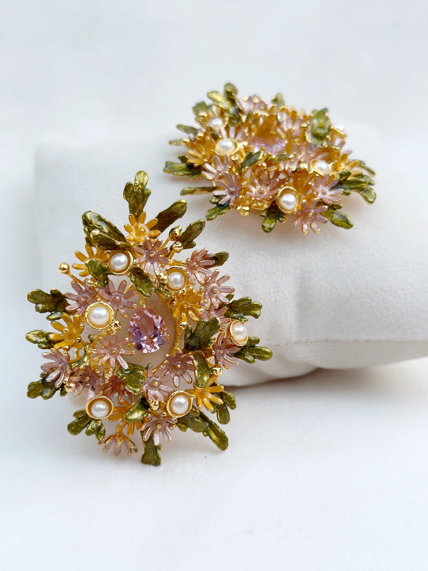 Enchanted Glade Earrings - Pastel Garden