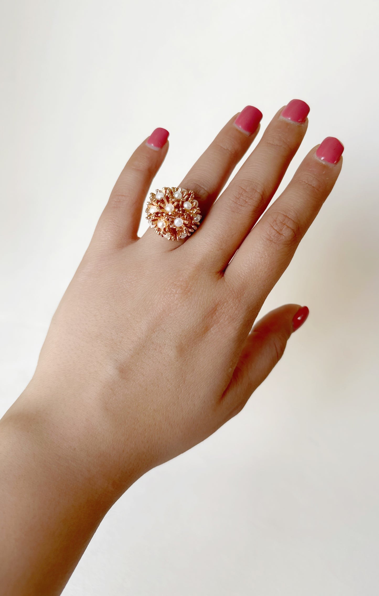Sunshine Mini Pearl Ring Rose Gold