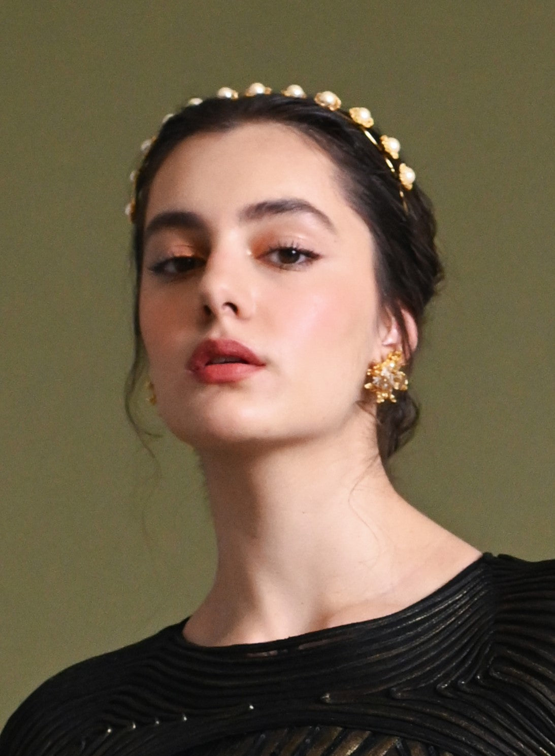 Pearl Cup Trail Hairband - Gold