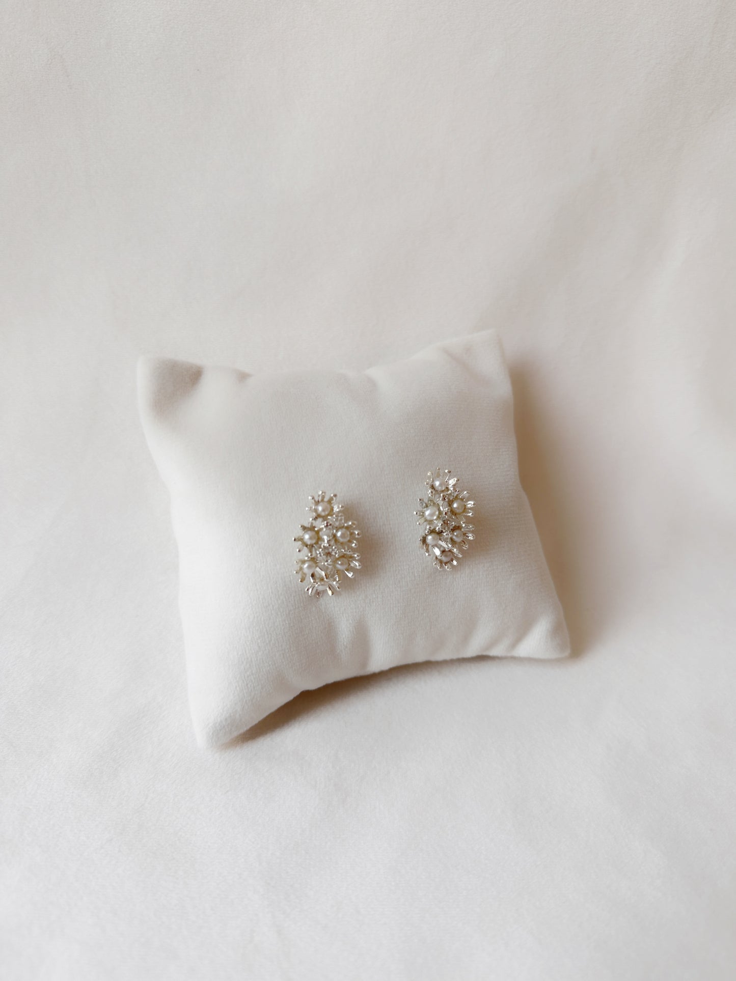 Springtime Pearl Huggies - Silver