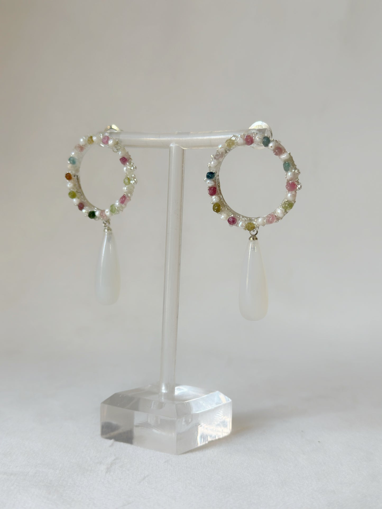 Tourmaline Candy and White Onyx Drops