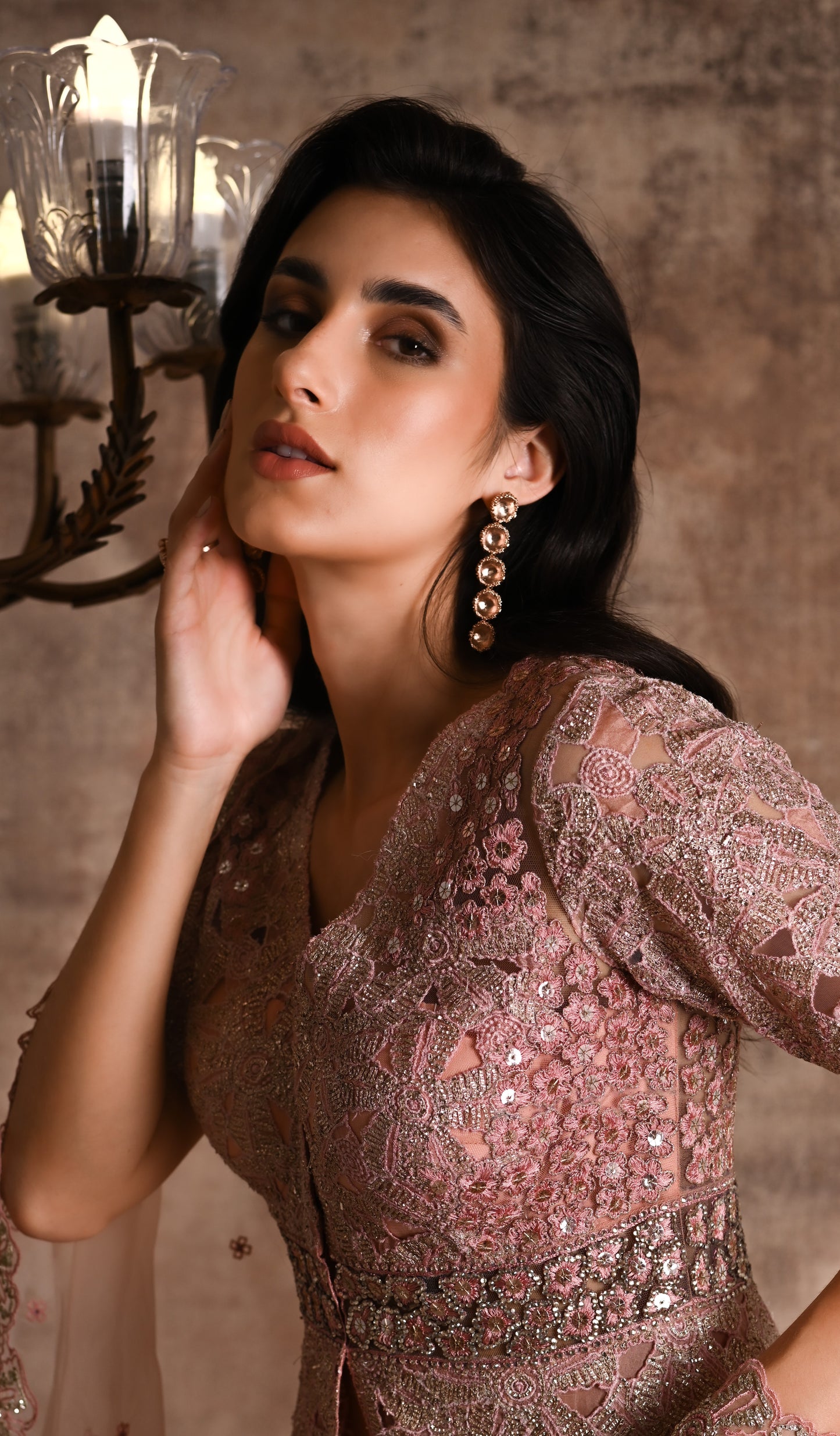 Cascade Earrings Rose Gold
