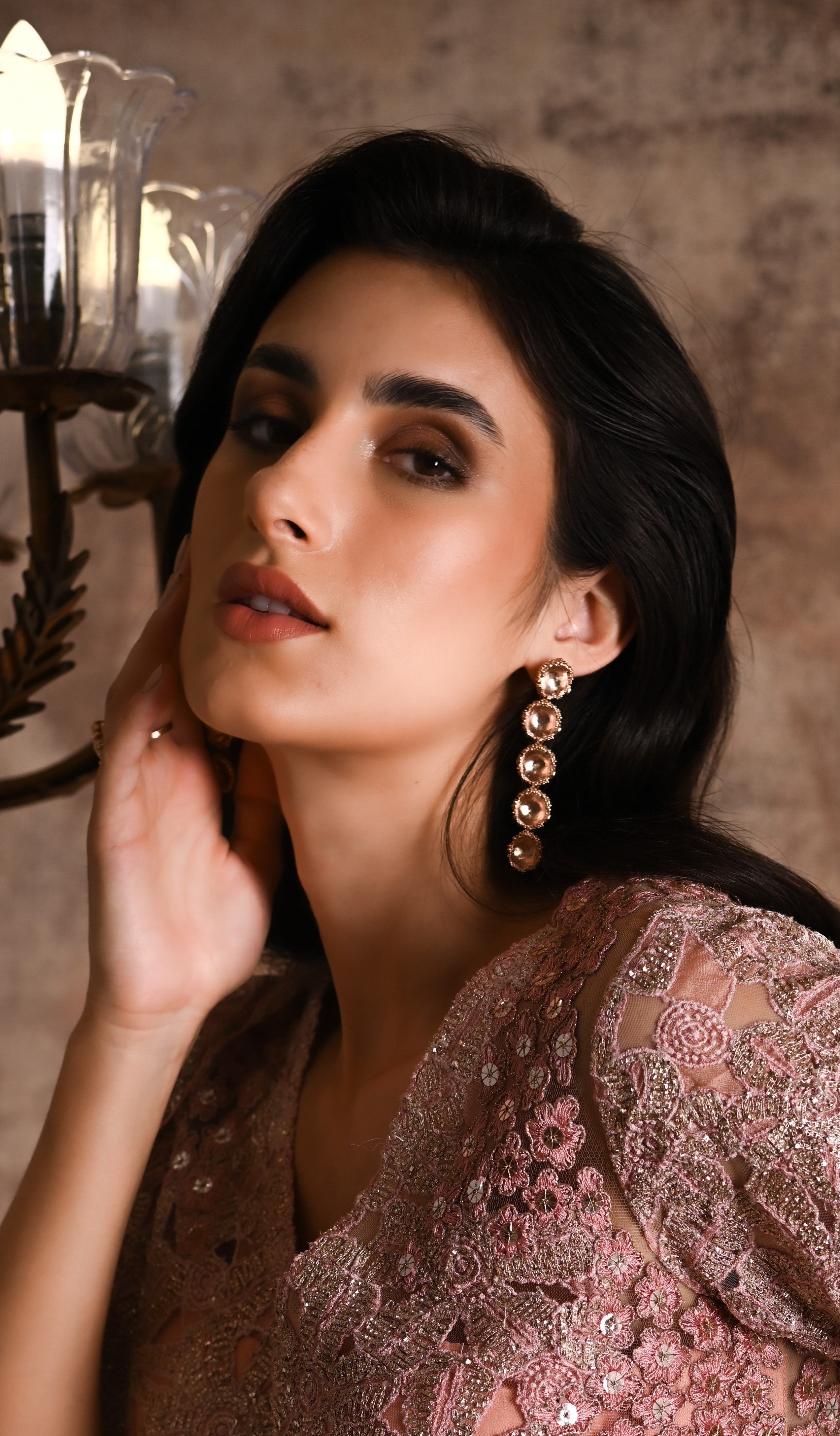 Cascade Earrings Rose Gold