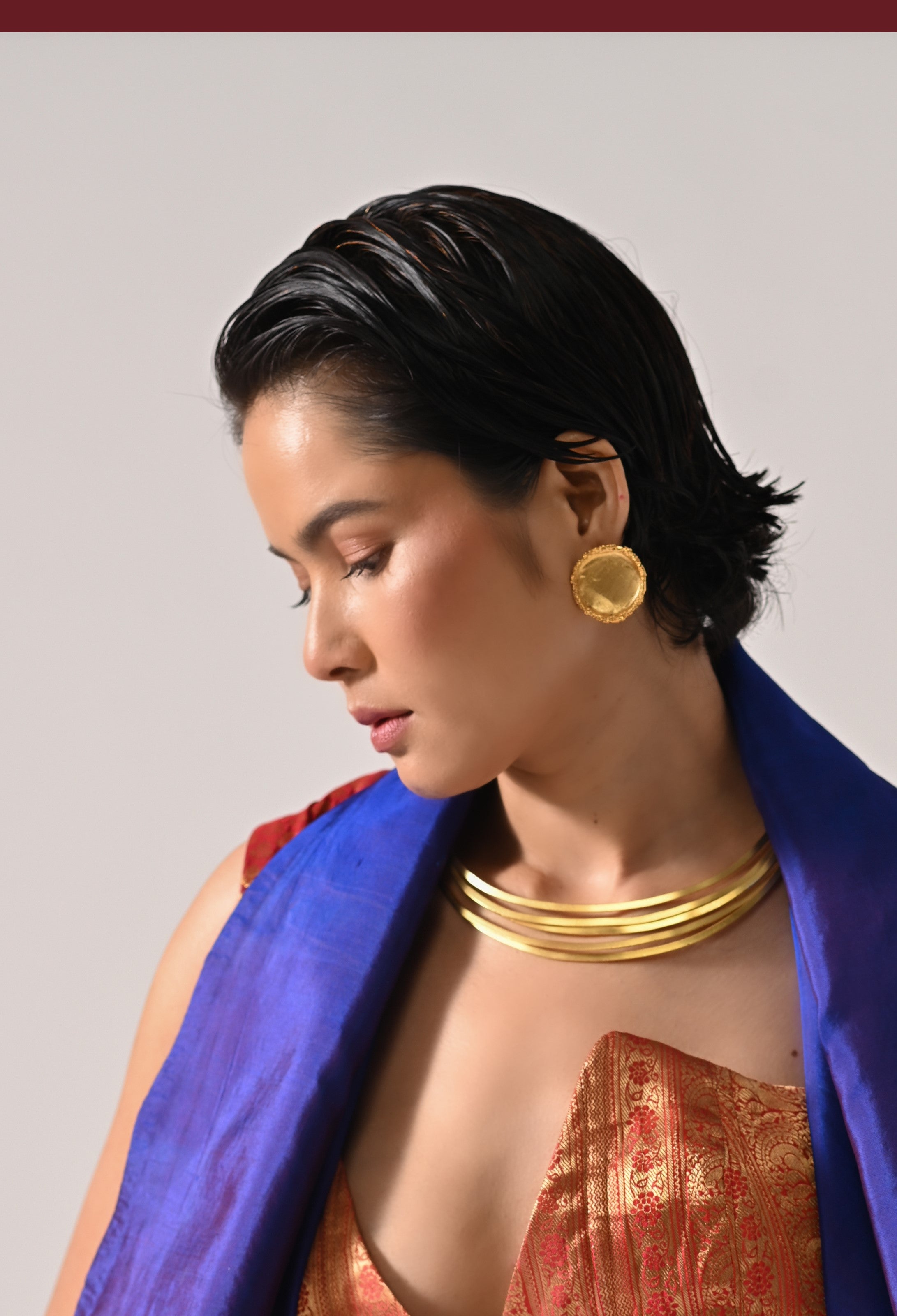 Crater Earrings Gold