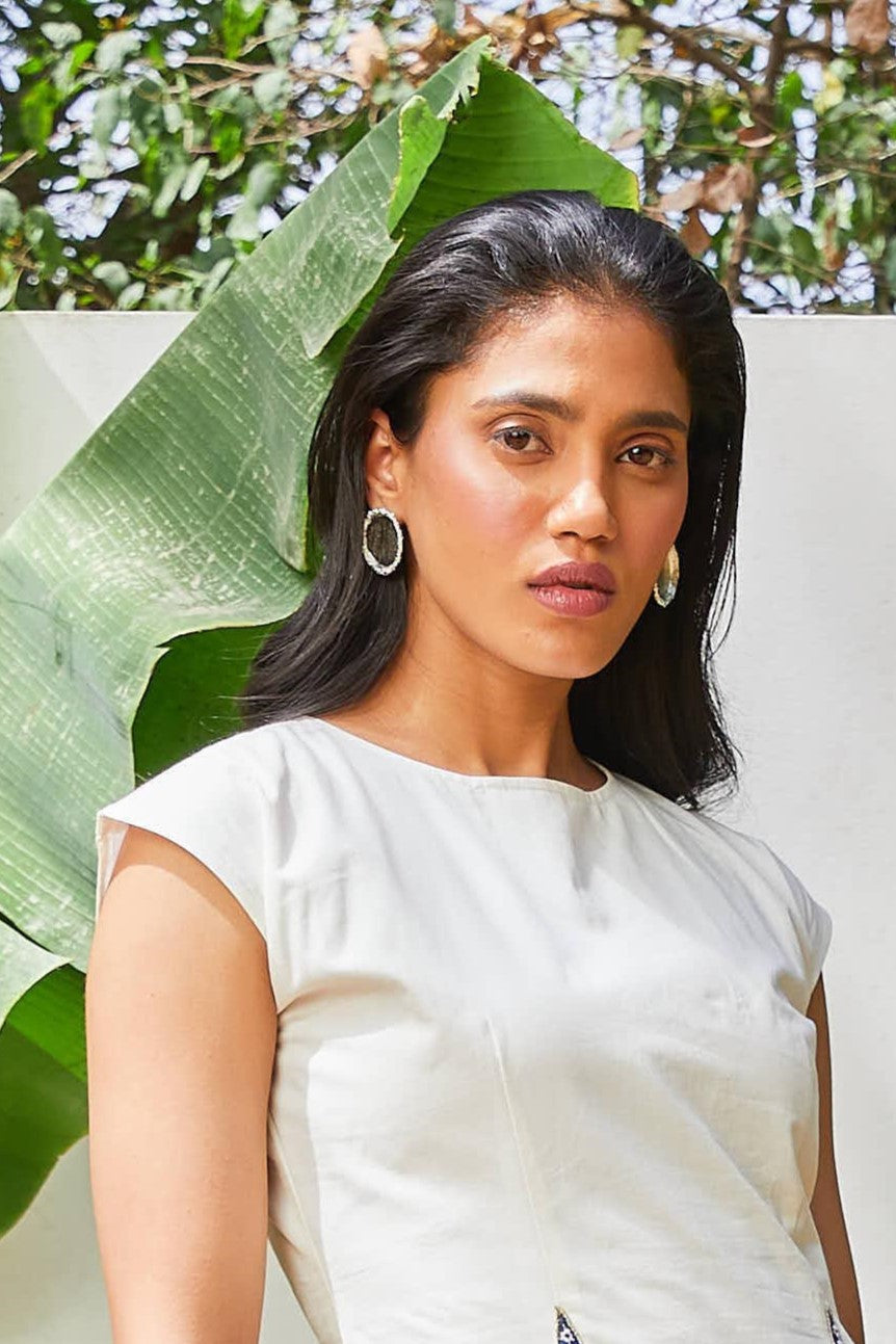 Crater Earrings Silver