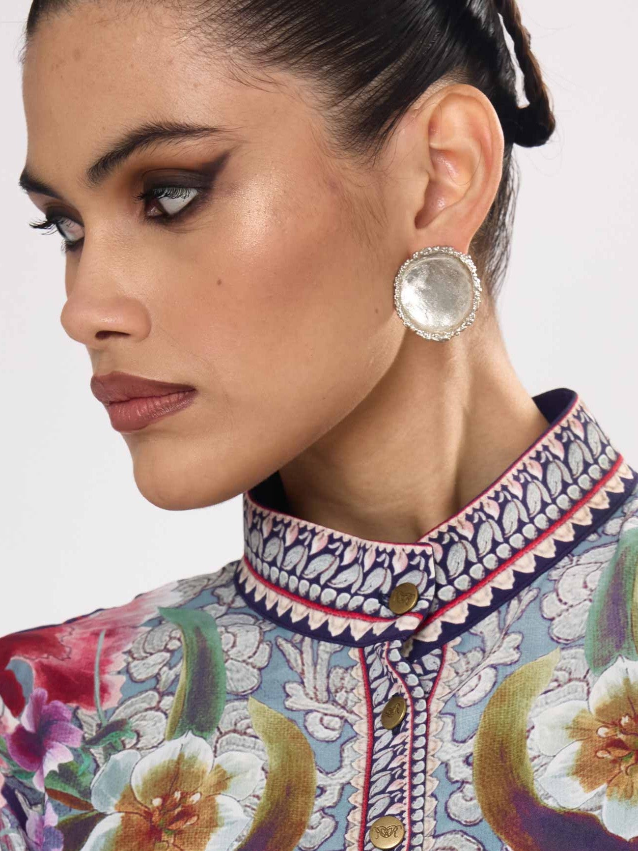 Crater Earrings Silver