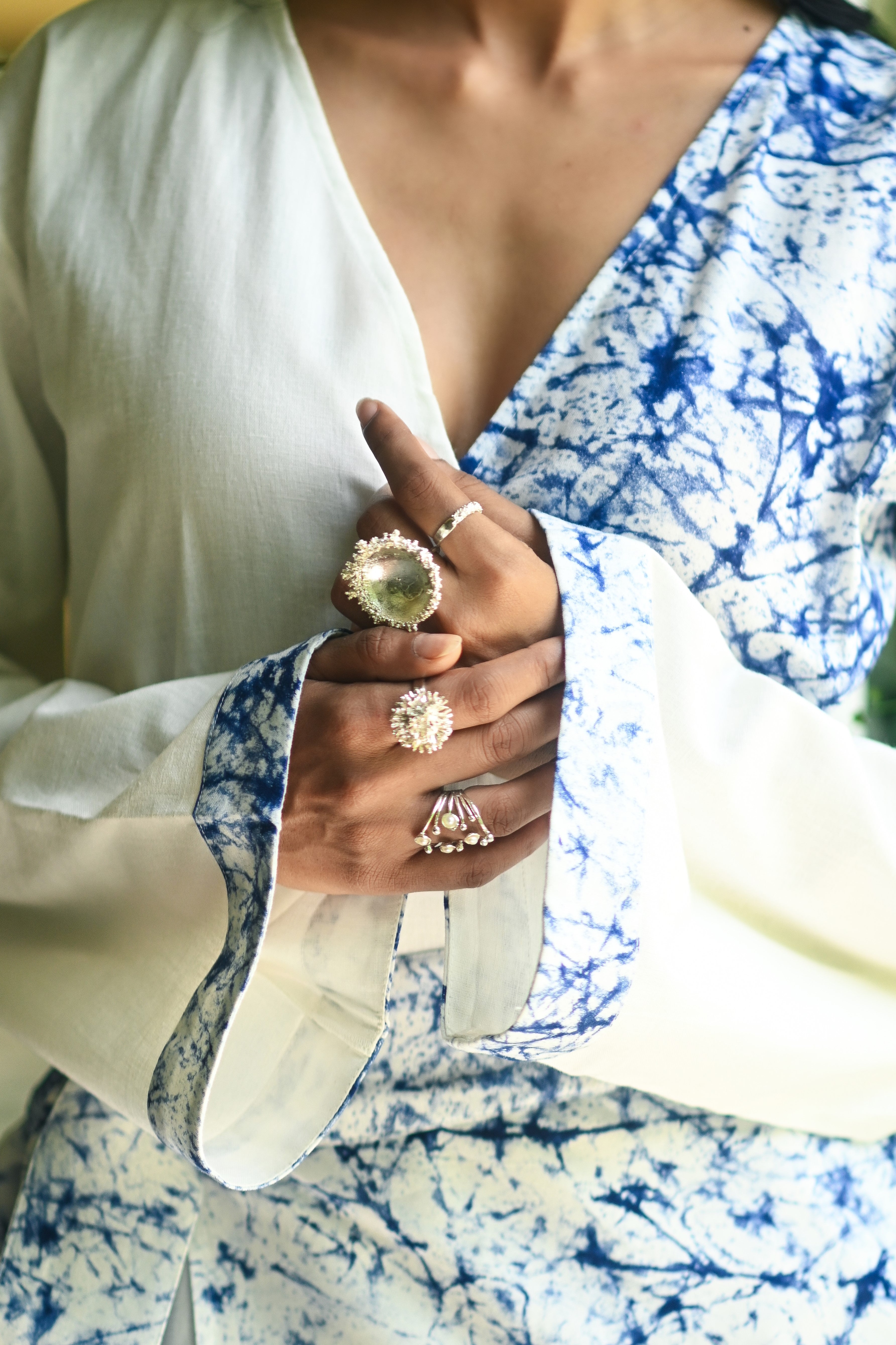 Sunshine Mini Pearl Ring Silver