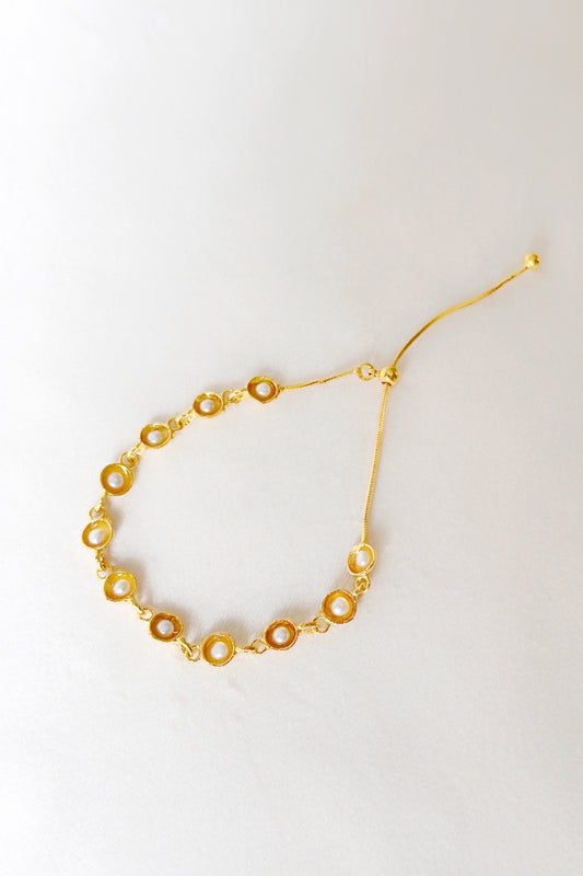 Pearl Cup Cascade bracelet Gold