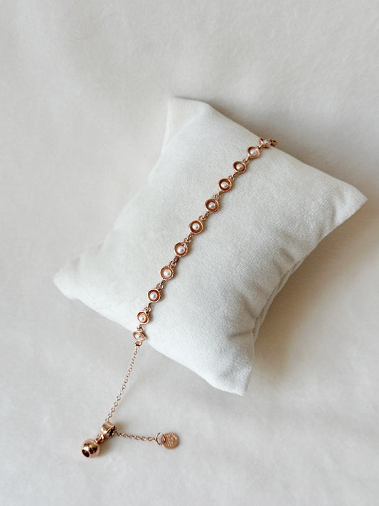 Pearl Cup Cascade bracelet Rose Gold