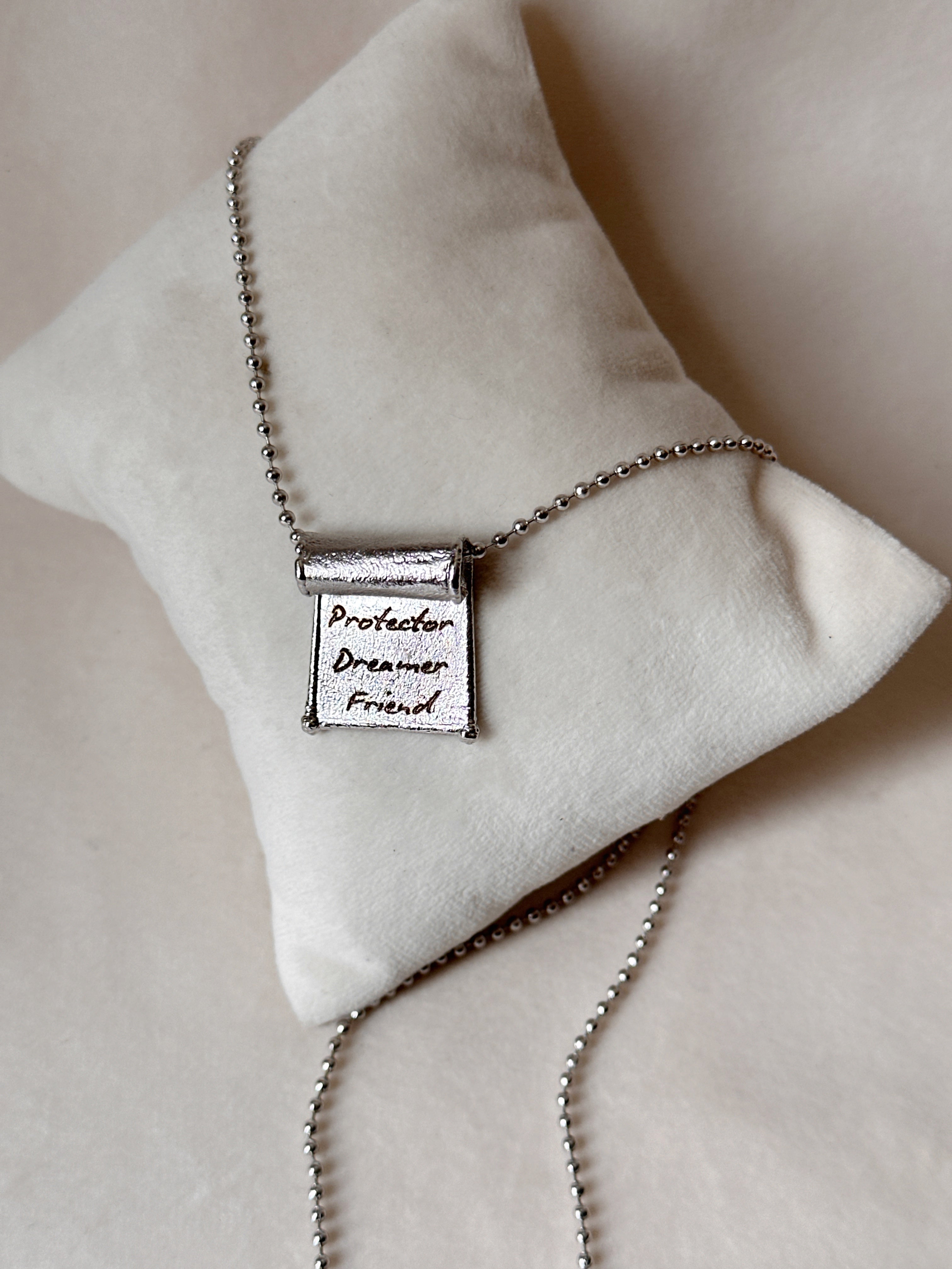 Scroll Pendant Silver
