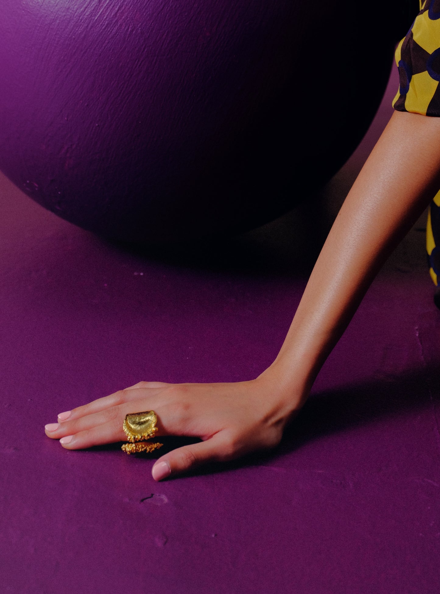 Bubbly Open Ring Gold