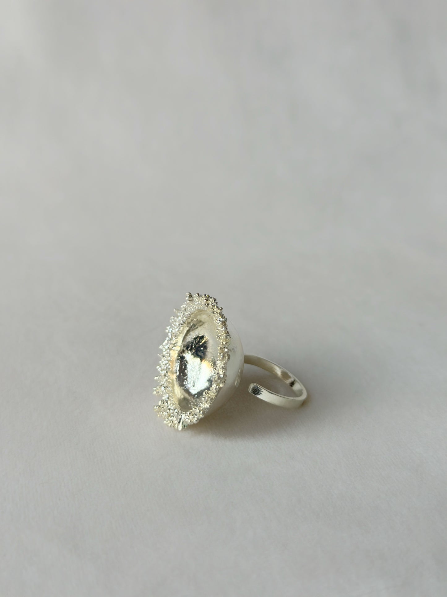 Crater Ring Silver
