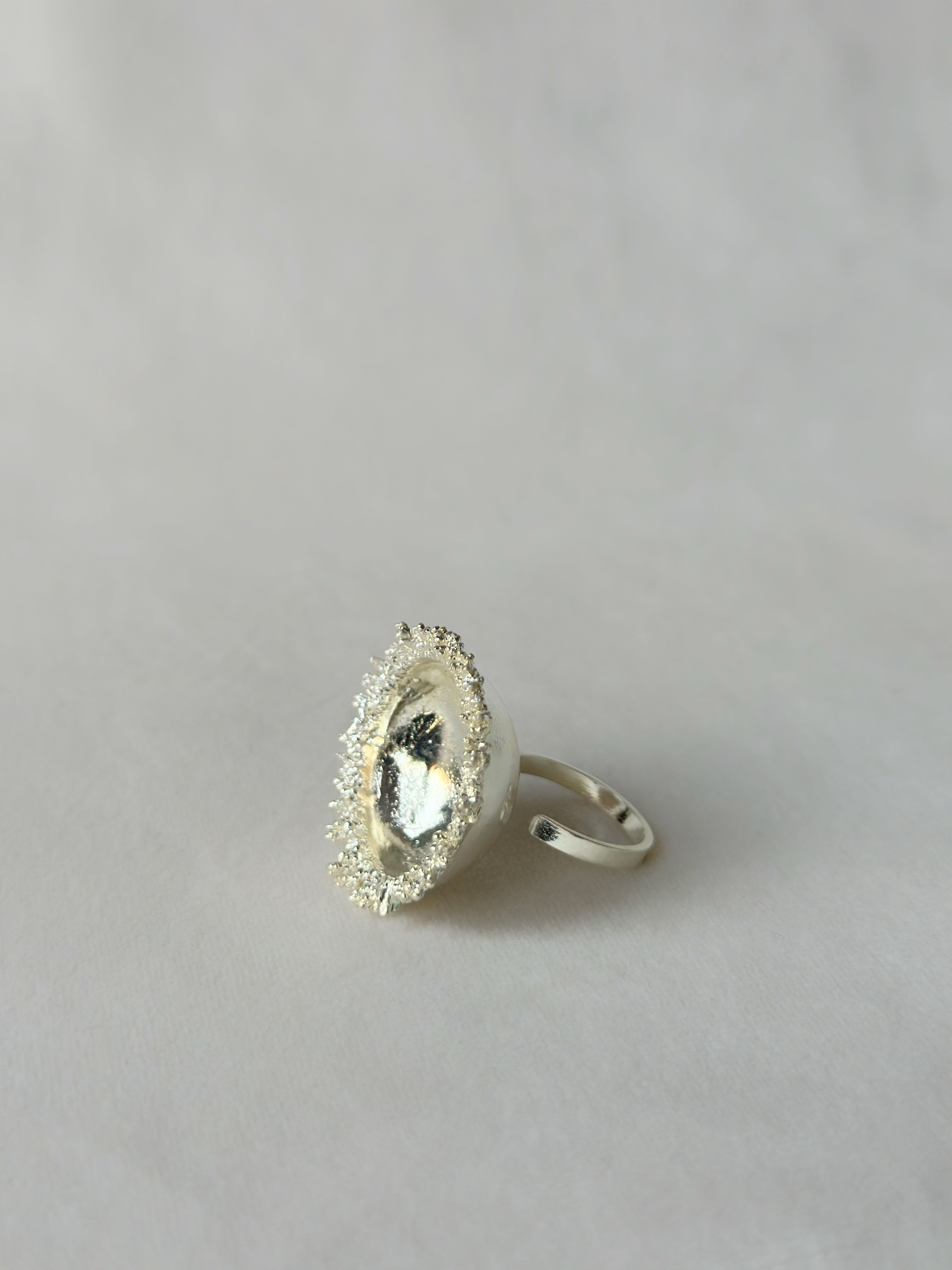 Crater Ring Silver