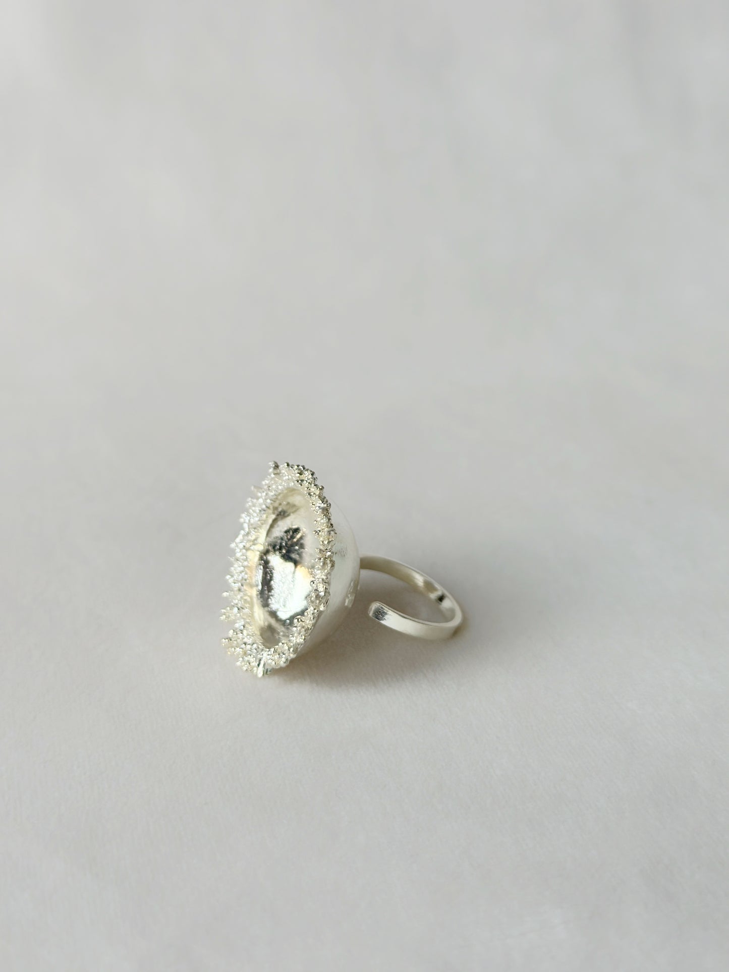 Crater Ring Silver