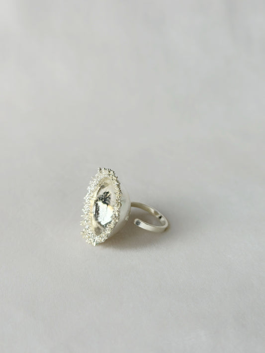 Crater Ring Silver
