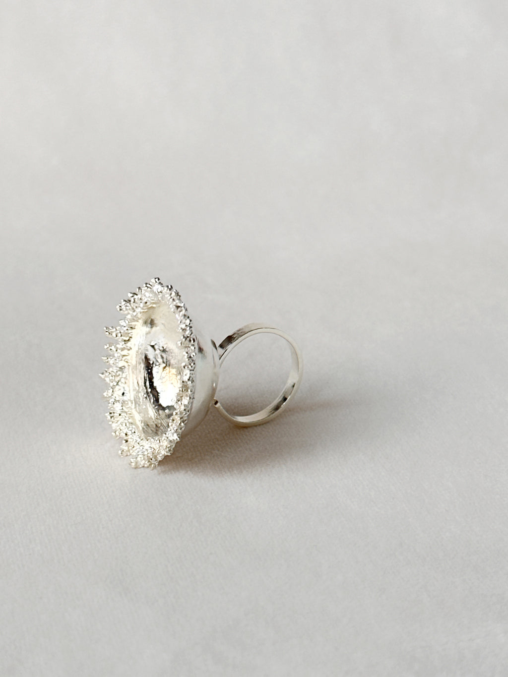 Crater Ring Silver