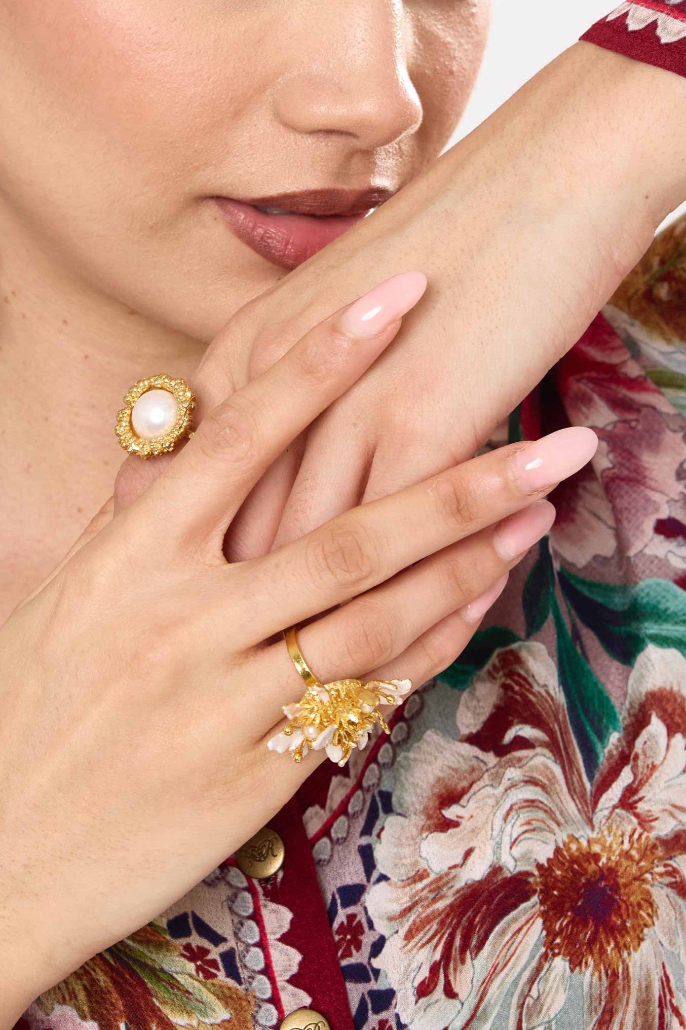 Reef Pearl Ring Gold
