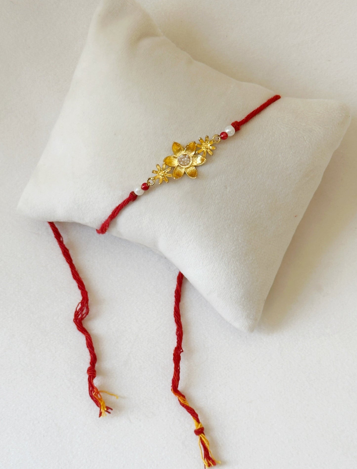 Blooming Rakhi Gold and Red