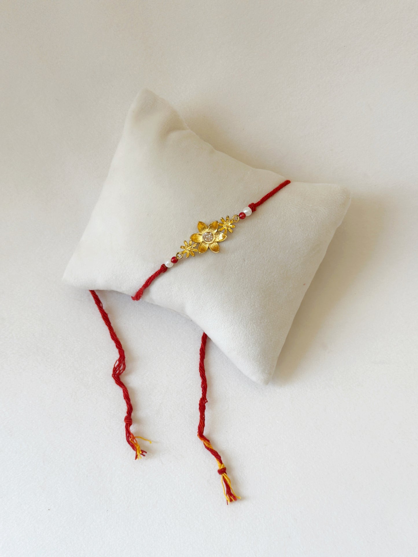 Blooming Rakhi Gold and Red