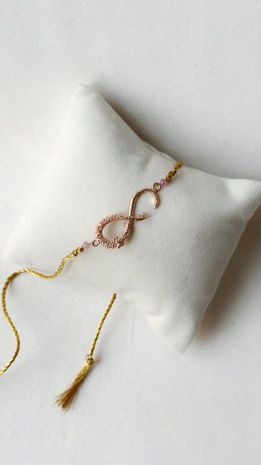 Infinity Rakhi Rose and Gold