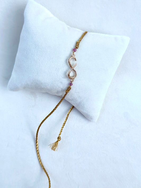 Small Infinity Rakhi Rose and Gold