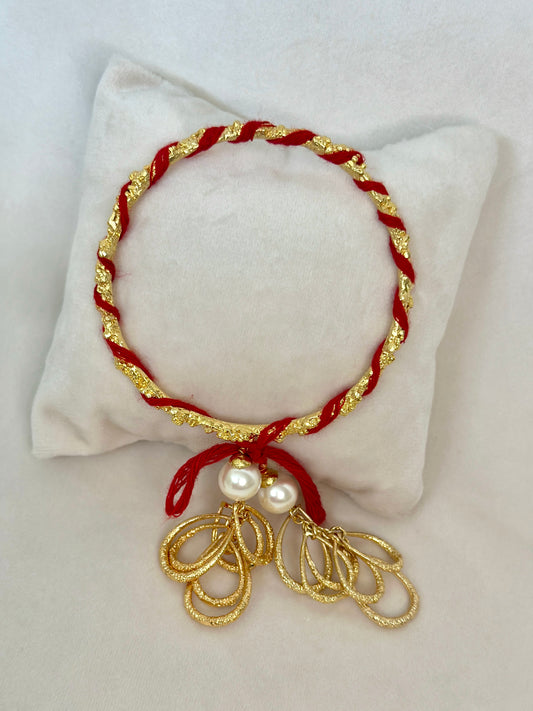 Lumba Latkan Bangle Gold Red