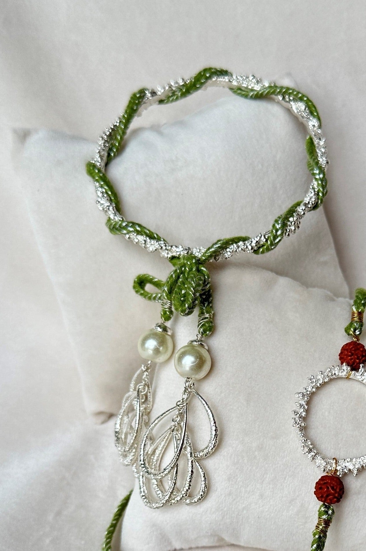 Lumba Latkan Bangle Silver Green
