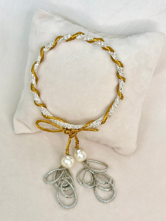 Lumba Latkan Bangle Silver Gold