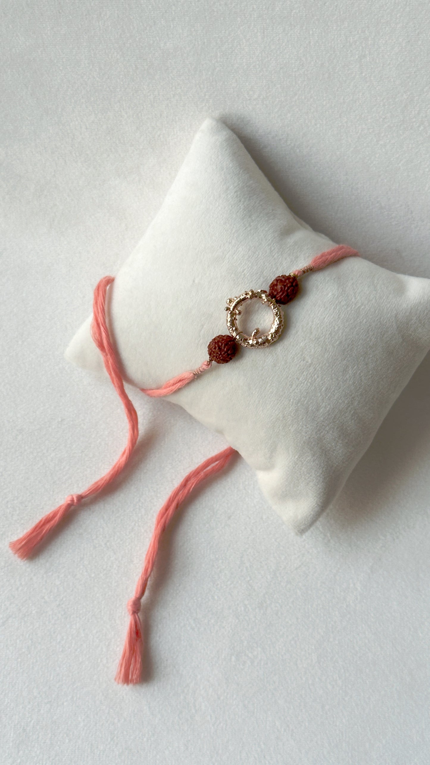 Mudra Rakhi Rose Gold and Pink