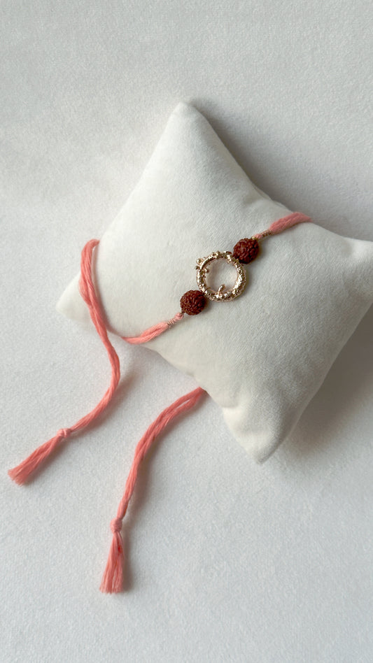 Mudra Rakhi Rose Gold and Pink
