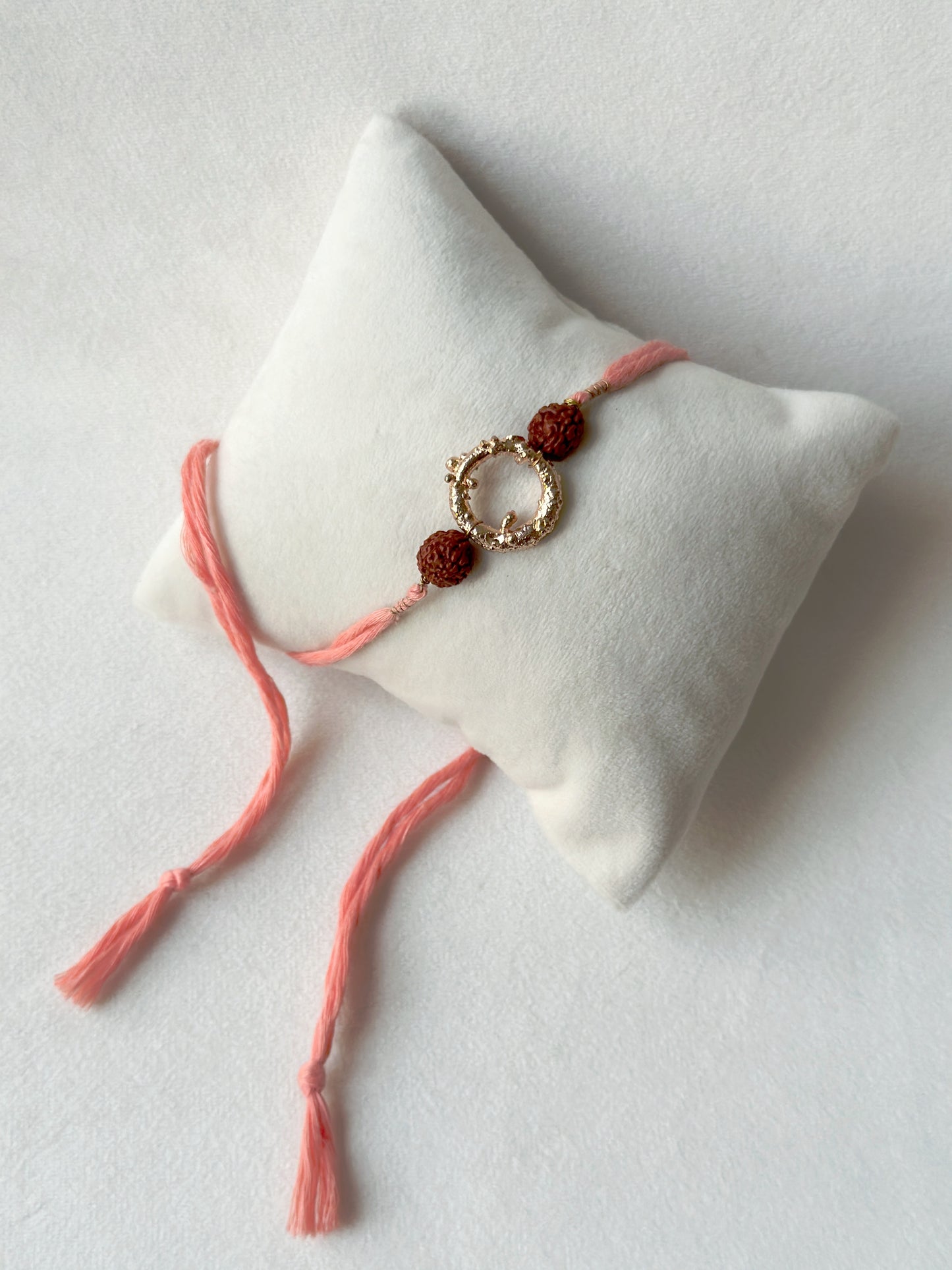 Mudra Rakhi Rose Gold and Pink