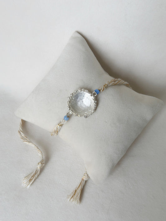 Surya Rakhi Silver and White