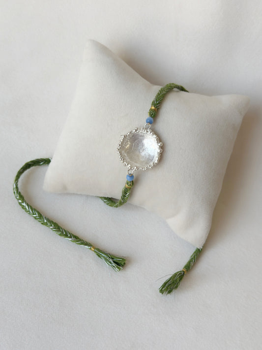 Surya Rakhi Silver and Green