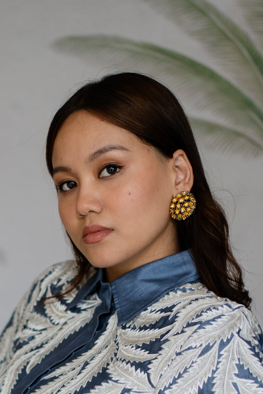 Springtime Sunshine Studs Forget-me-not blue