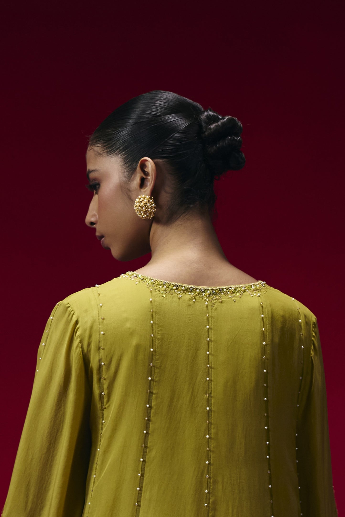 Springtime Sunshine Pearl Studs - Gold