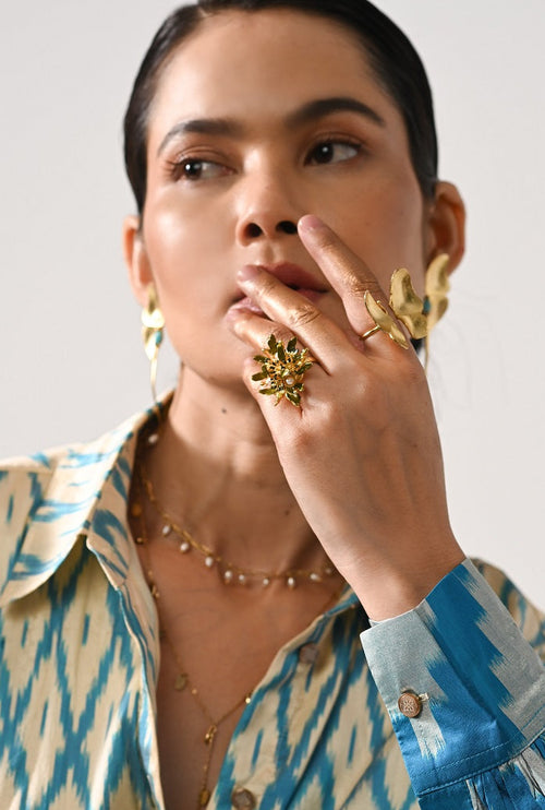 Flowerburst Ring - Forget-me-not Blue