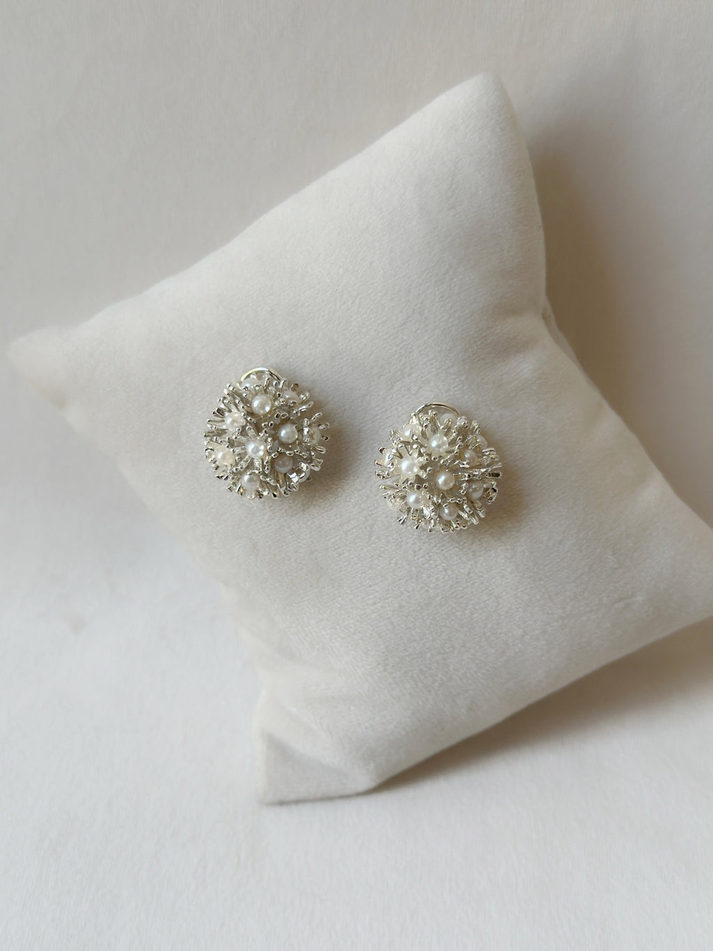 Sunshine Mini Pearl Studs - Silver