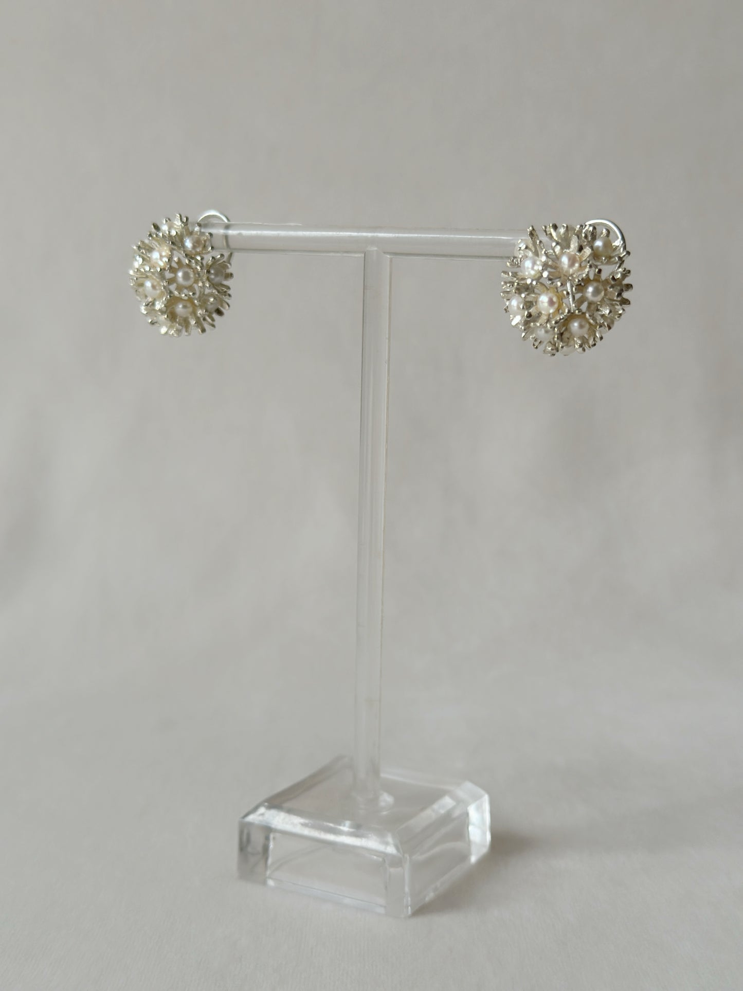 Sunshine Mini Pearl Studs - Silver